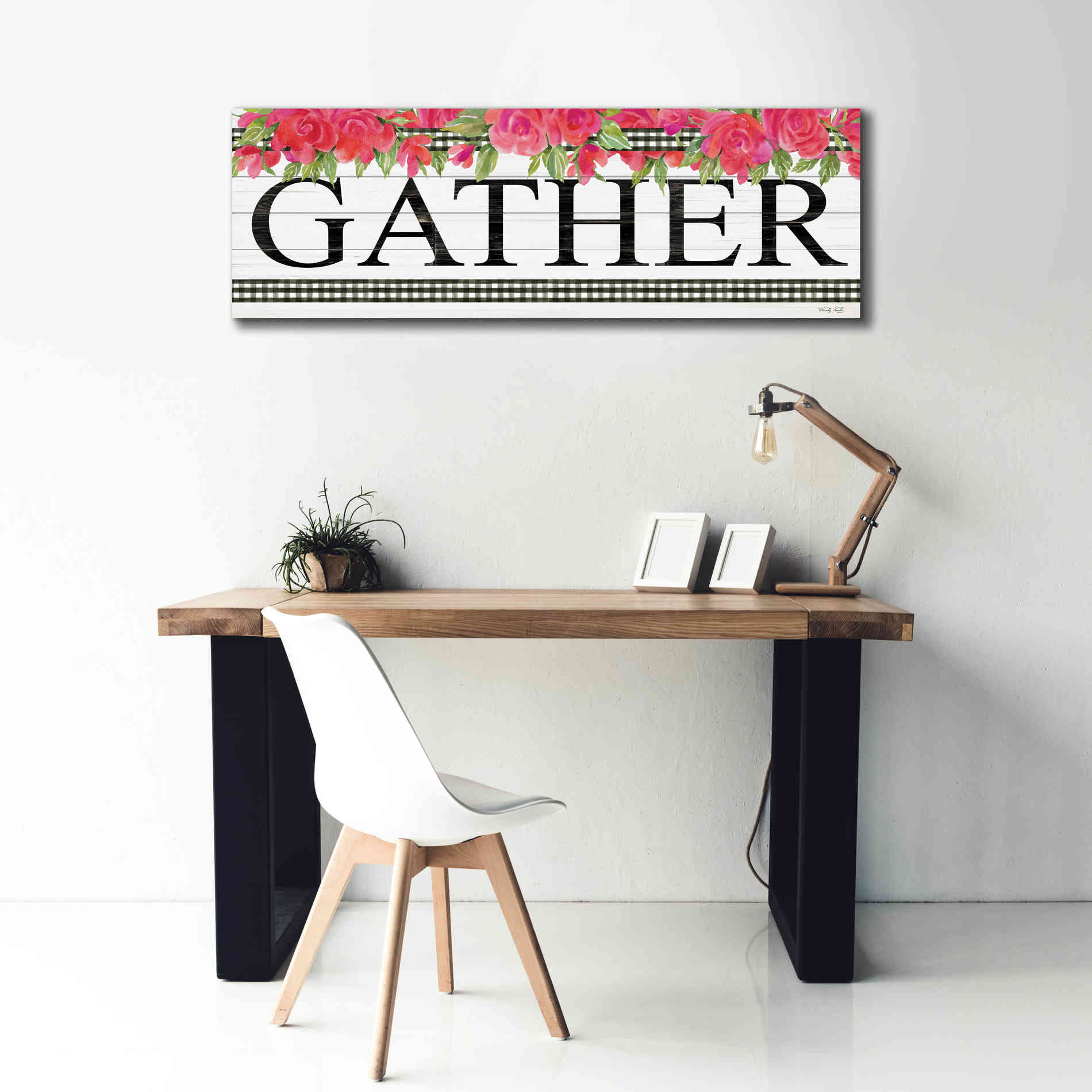 'Fuchsia Gather' by Cindy Jacobs, Canvas Wall Art,60 x 20