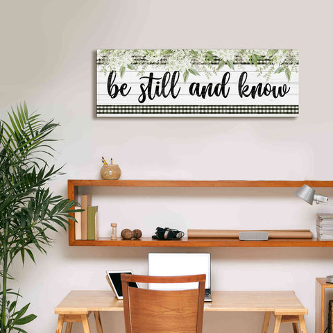 Image of 'Be Still & Know' by Cindy Jacobs, Canvas Wall Art,36 x 12