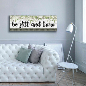'Be Still & Know' by Cindy Jacobs, Canvas Wall Art,60 x 20