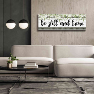 'Be Still & Know' by Cindy Jacobs, Canvas Wall Art,60 x 20