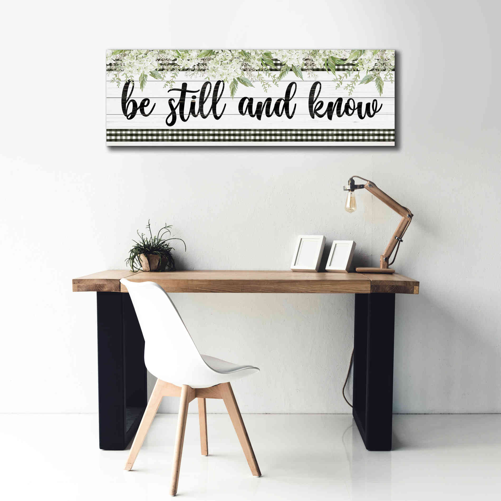 'Be Still & Know' by Cindy Jacobs, Canvas Wall Art,60 x 20
