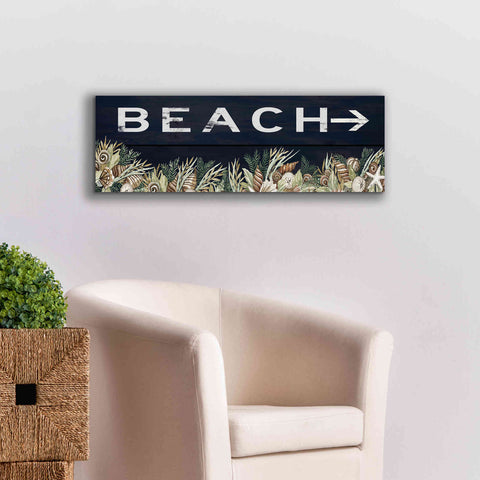 Image of 'Beach Sign' by Cindy Jacobs, Canvas Wall Art,36 x 12