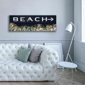 'Beach Sign' by Cindy Jacobs, Canvas Wall Art,60 x 20