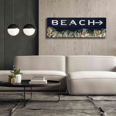 Image of 'Beach Sign' by Cindy Jacobs, Canvas Wall Art,60 x 20
