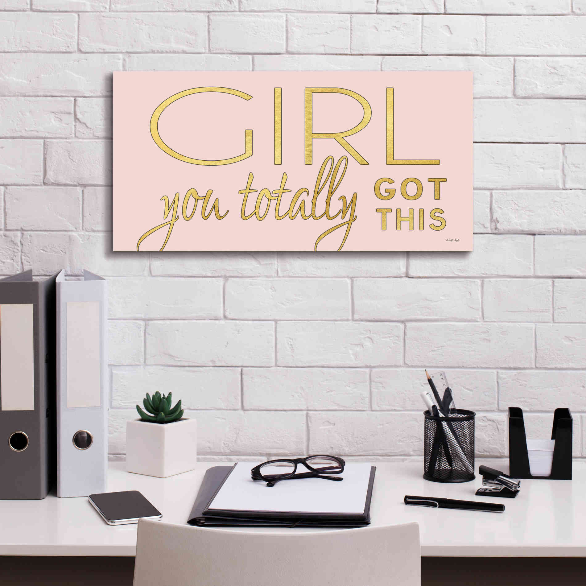 'Girl You Totally Got This' by Cindy Jacobs, Canvas Wall Art,24 x 12