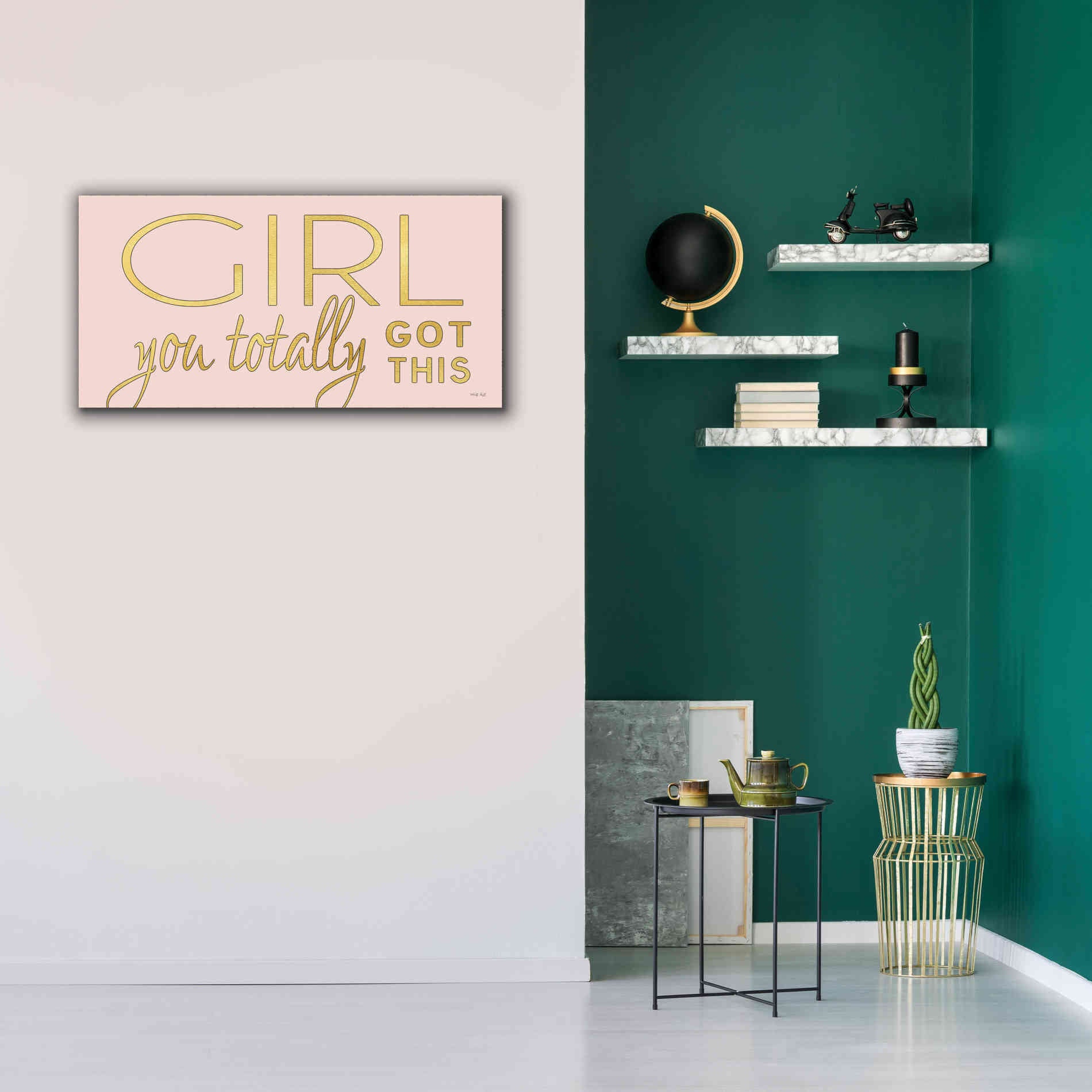 'Girl You Totally Got This' by Cindy Jacobs, Canvas Wall Art,40 x 20