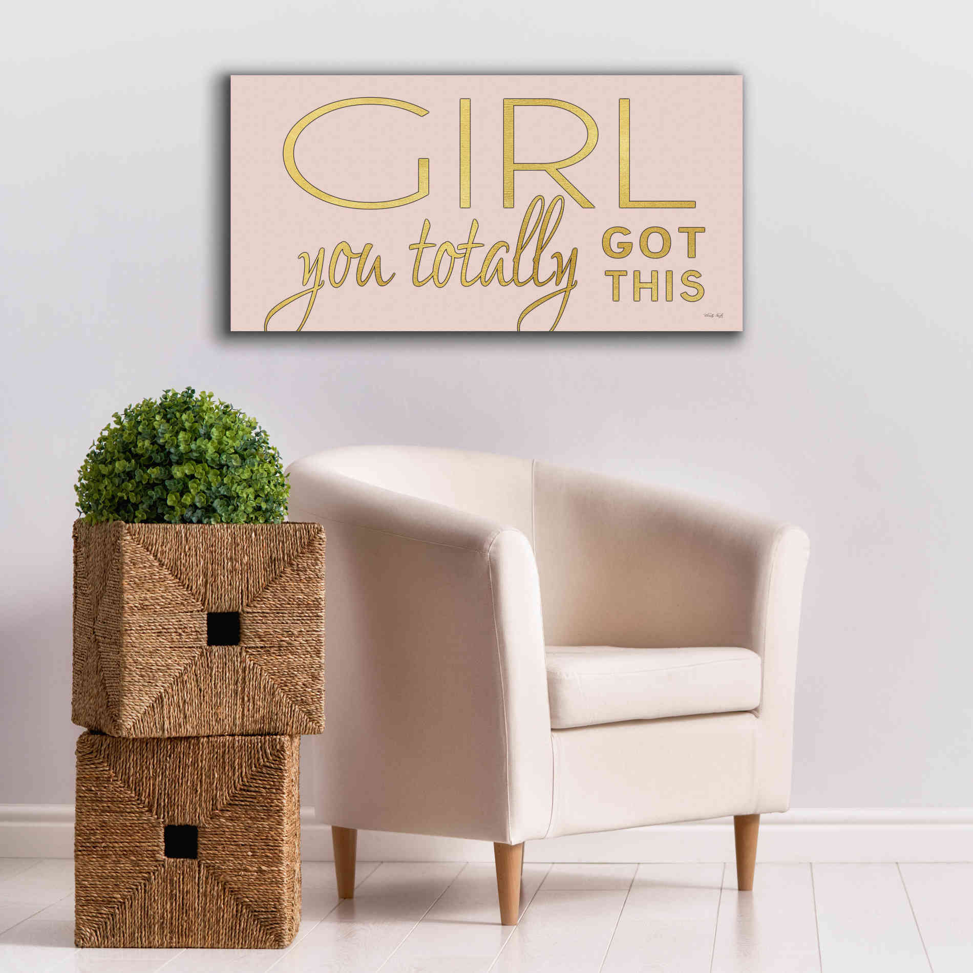 'Girl You Totally Got This' by Cindy Jacobs, Canvas Wall Art,40 x 20