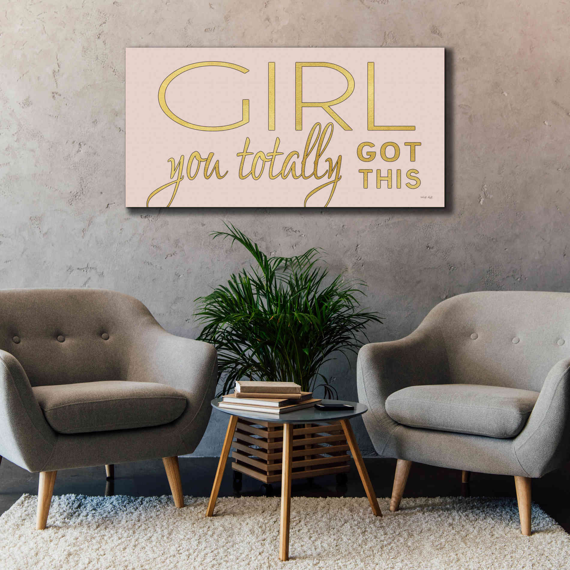 'Girl You Totally Got This' by Cindy Jacobs, Canvas Wall Art,60 x 30