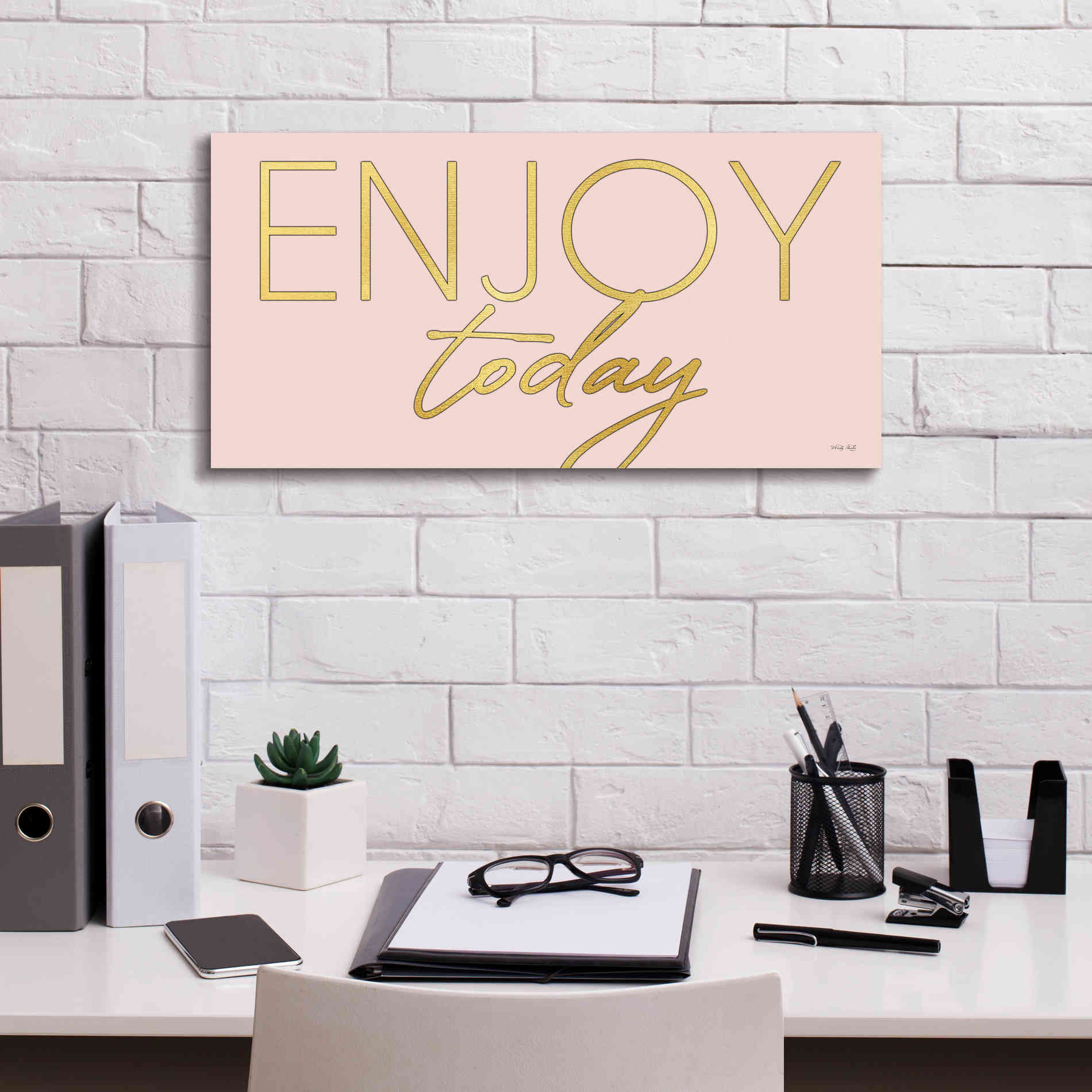 'Enjoy Today' by Cindy Jacobs, Canvas Wall Art,24 x 12