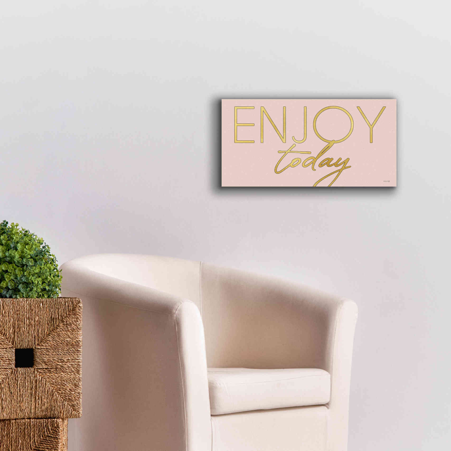 'Enjoy Today' by Cindy Jacobs, Canvas Wall Art,24 x 12