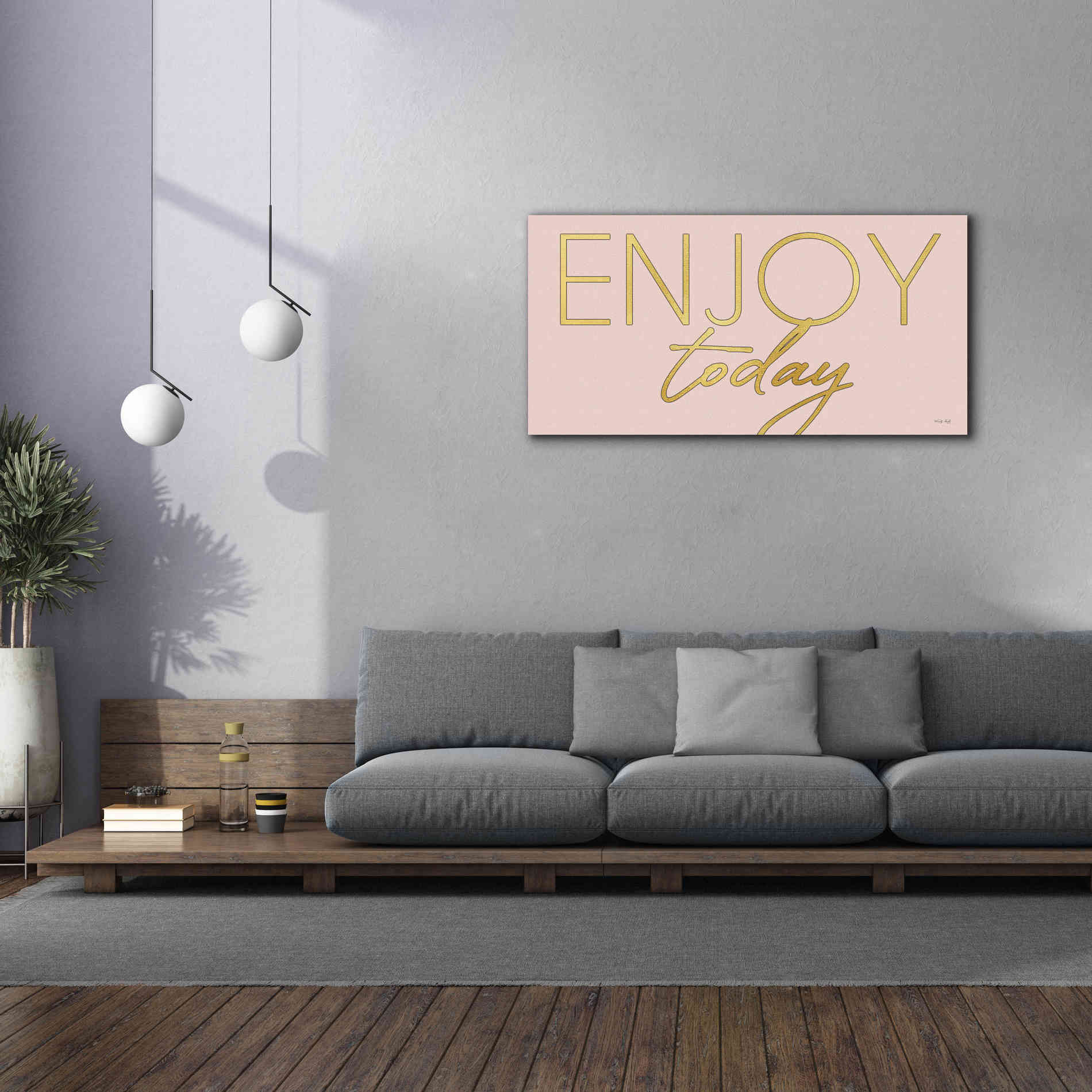'Enjoy Today' by Cindy Jacobs, Canvas Wall Art,60 x 30