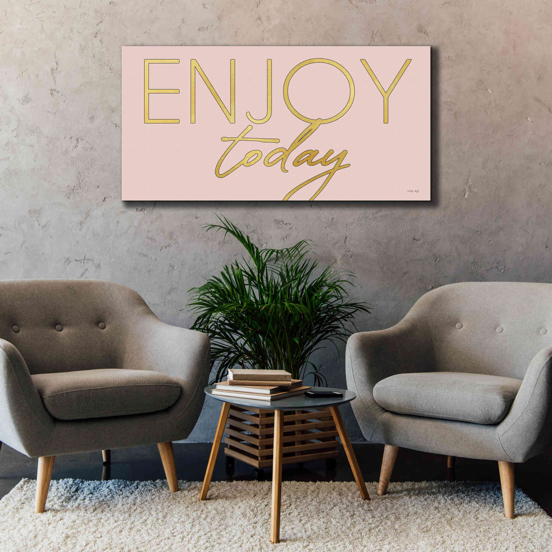 'Enjoy Today' by Cindy Jacobs, Canvas Wall Art,60 x 30