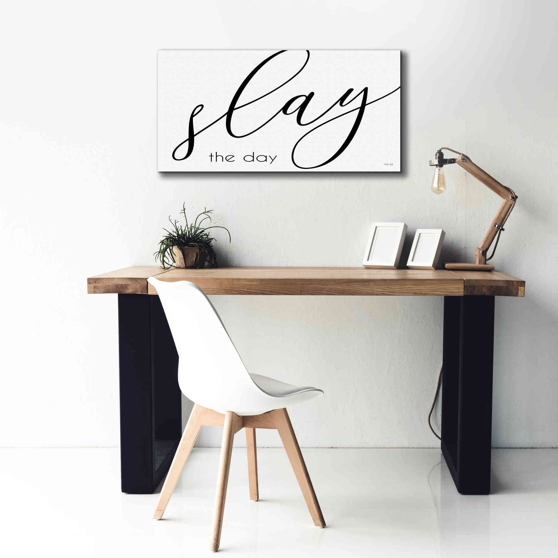 'Slay the Day' by Cindy Jacobs, Canvas Wall Art,40 x 20