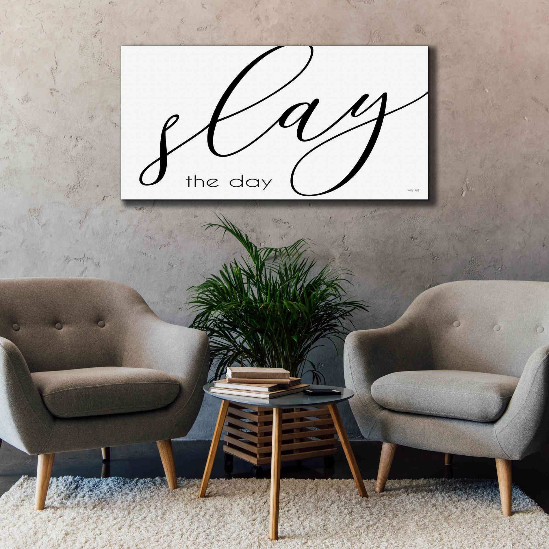 'Slay the Day' by Cindy Jacobs, Canvas Wall Art,60 x 30