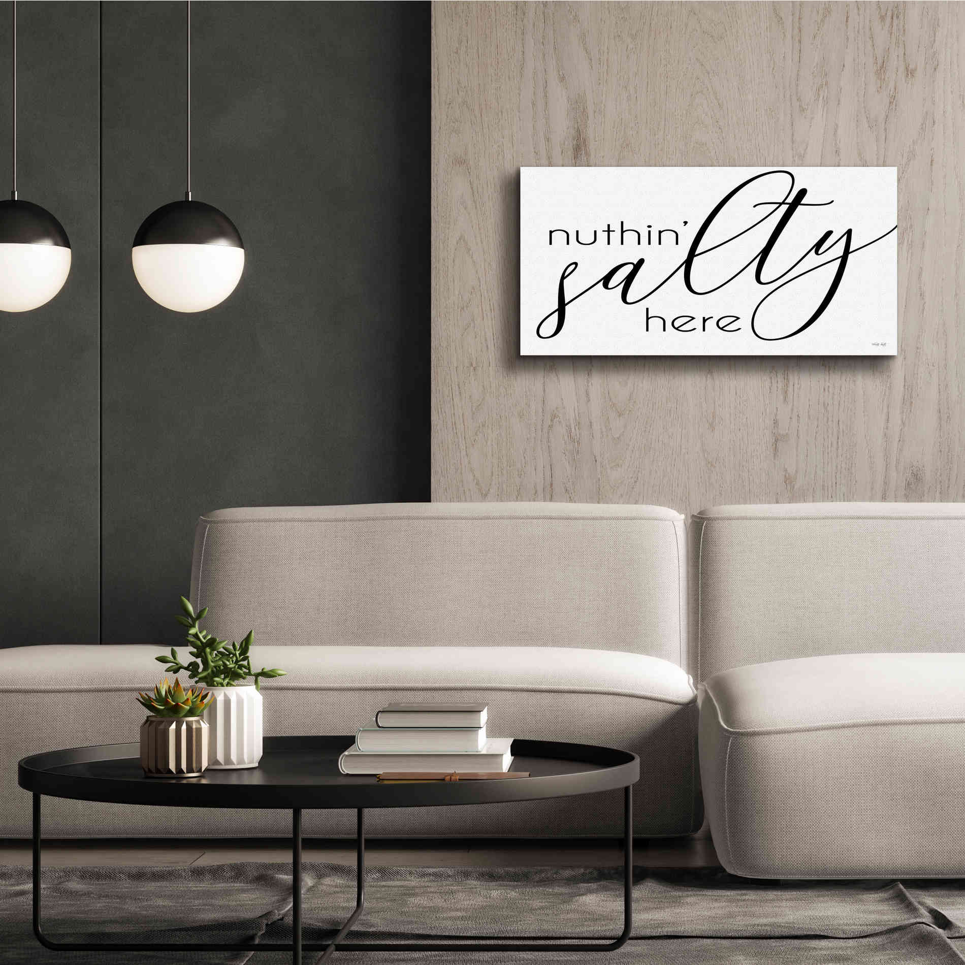 'Nuth'n Salty Here' by Cindy Jacobs, Canvas Wall Art,40 x 20