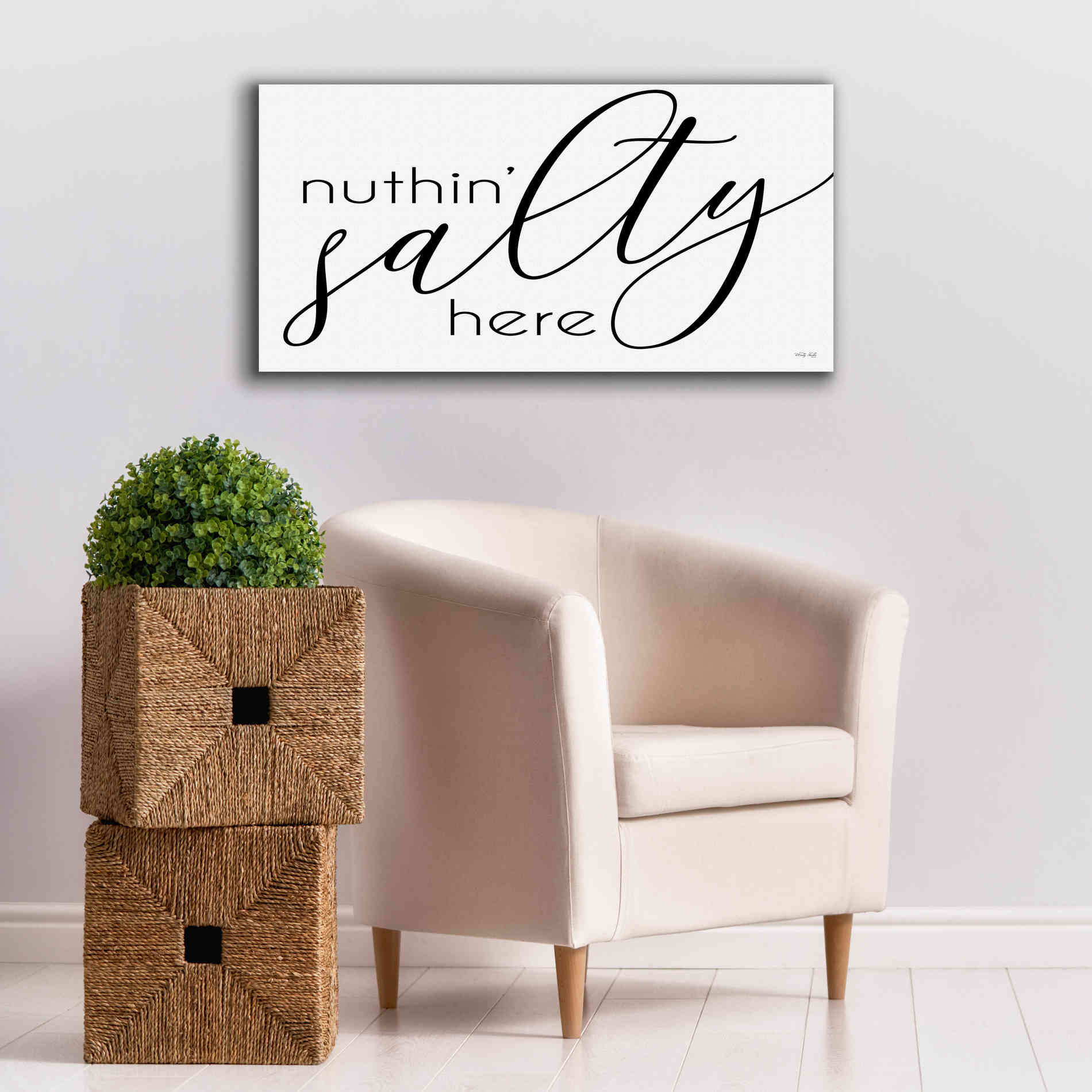 'Nuth'n Salty Here' by Cindy Jacobs, Canvas Wall Art,40 x 20