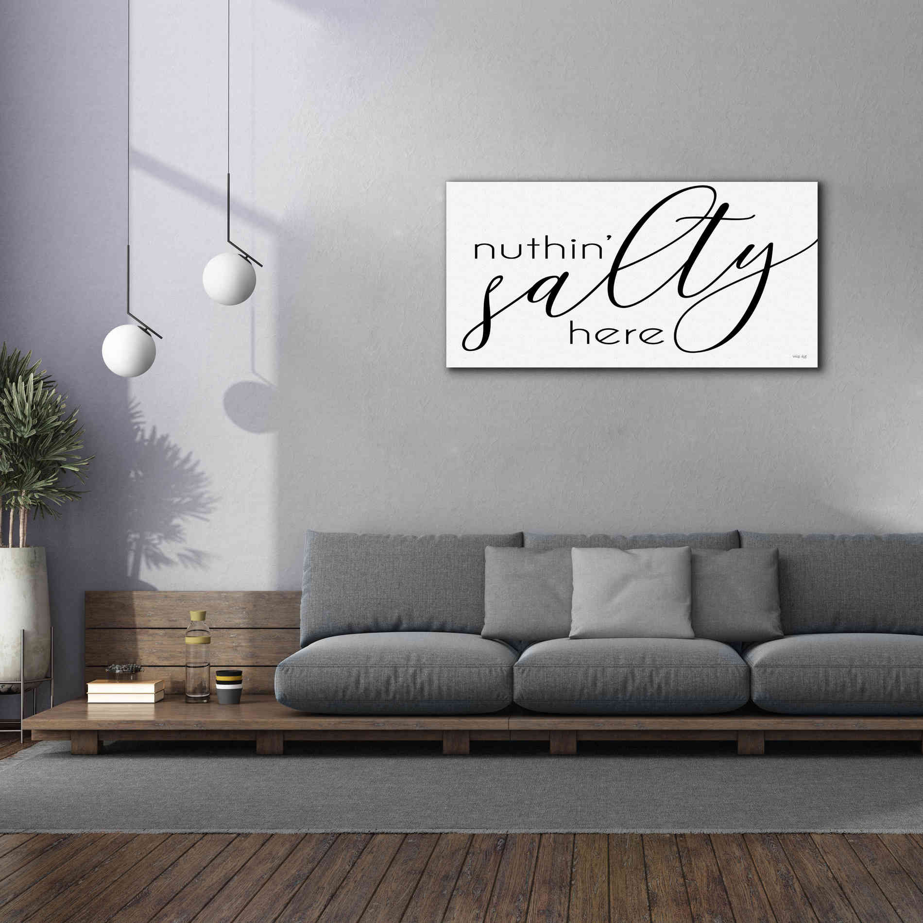 'Nuth'n Salty Here' by Cindy Jacobs, Canvas Wall Art,60 x 30