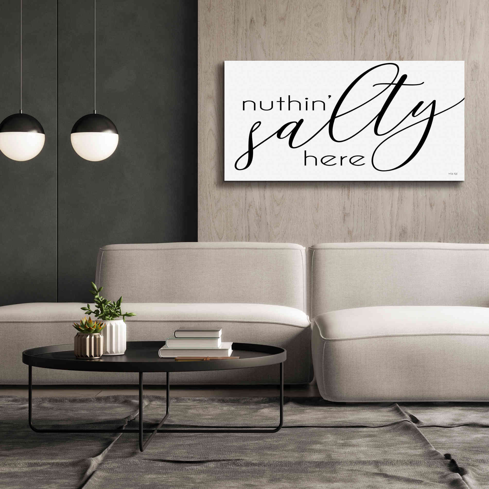 'Nuth'n Salty Here' by Cindy Jacobs, Canvas Wall Art,60 x 30