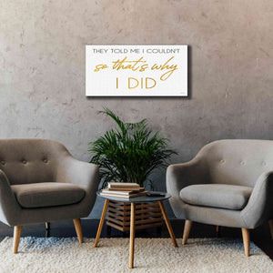 'I Did' by Cindy Jacobs, Canvas Wall Art,40 x 20