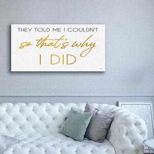 'I Did' by Cindy Jacobs, Canvas Wall Art,60 x 30