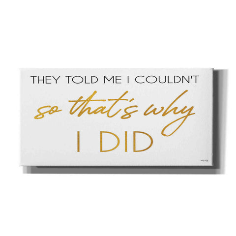 Image of 'I Did' by Cindy Jacobs, Canvas Wall Art