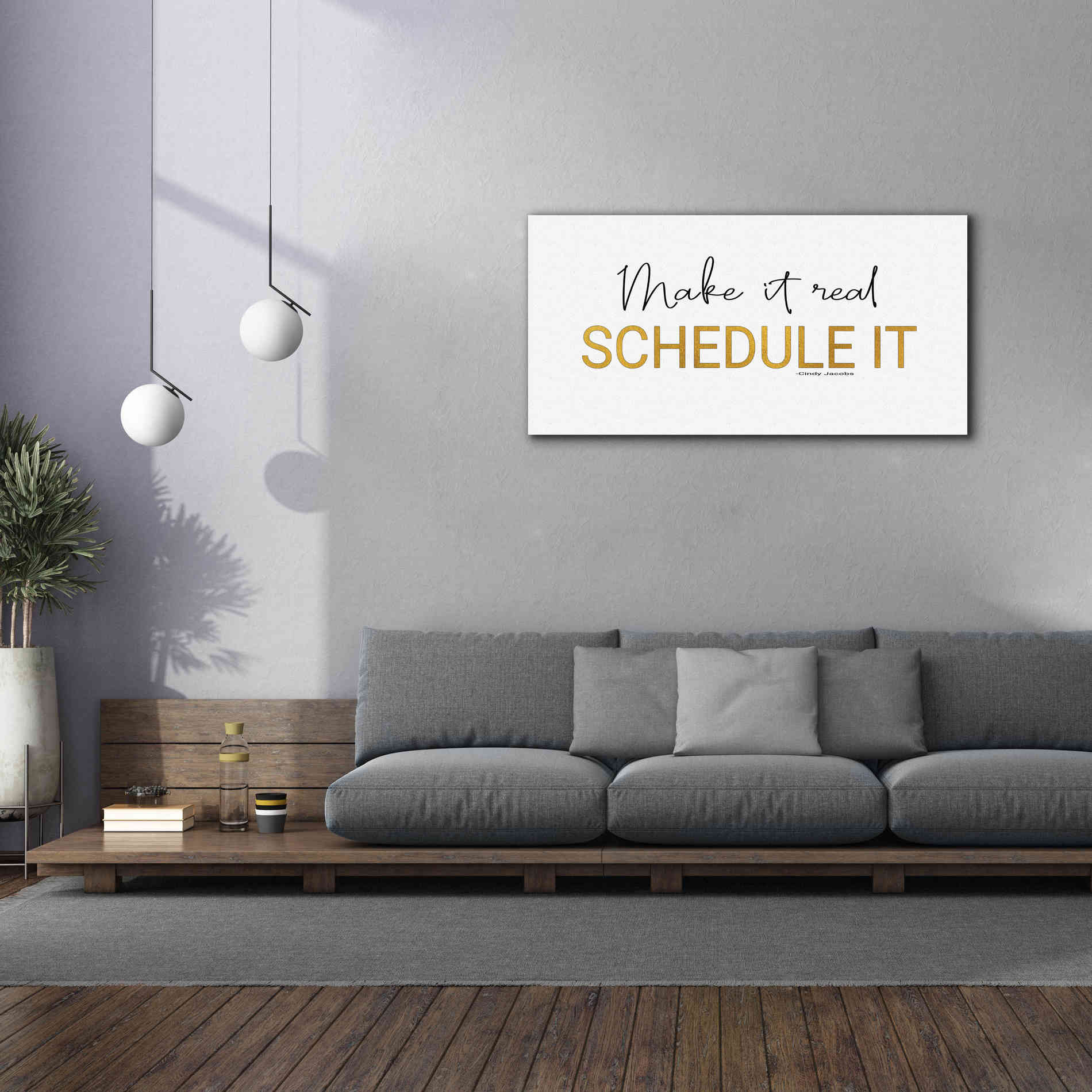 'Make It Real' by Cindy Jacobs, Canvas Wall Art,60 x 30