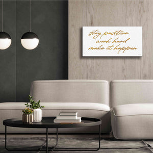 'Stay Positive' by Cindy Jacobs, Canvas Wall Art,40 x 20