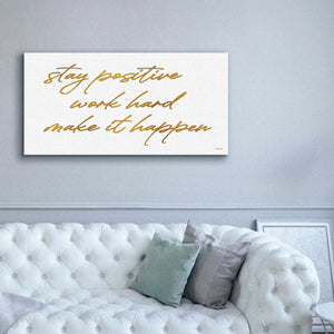 'Stay Positive' by Cindy Jacobs, Canvas Wall Art,60 x 30