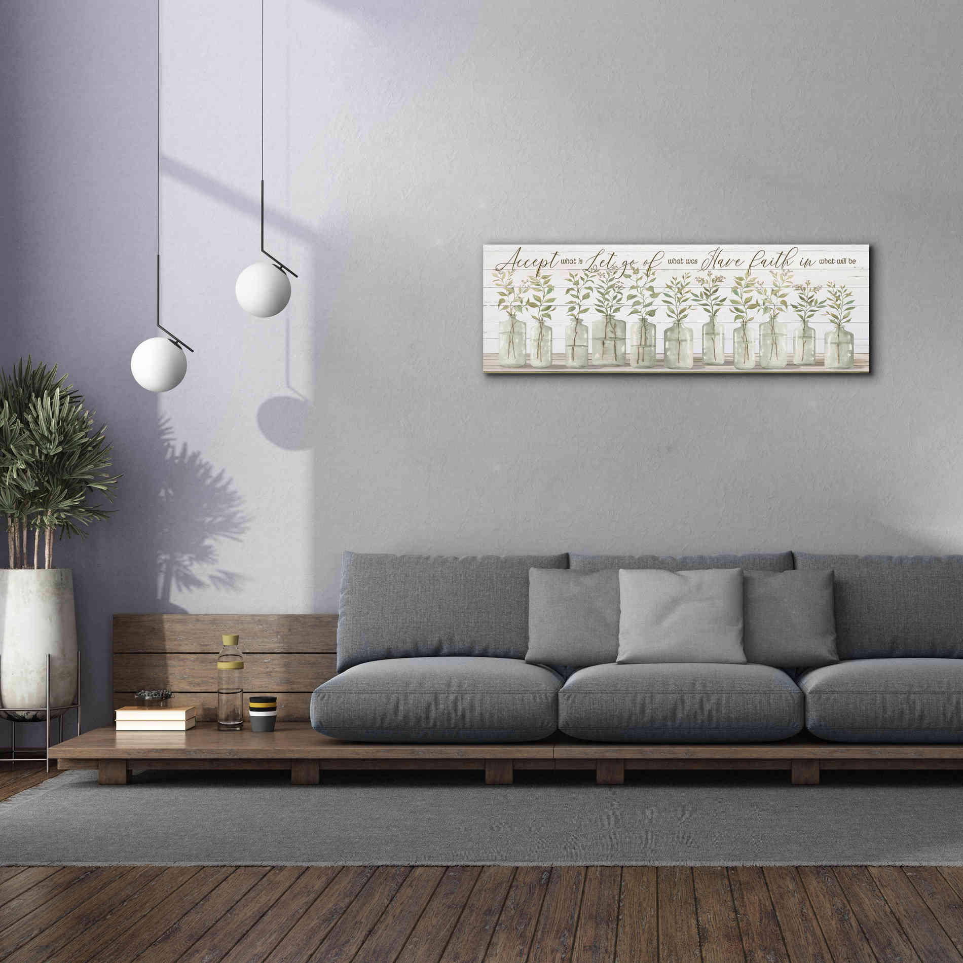 'Accept What Is' by Cindy Jacobs, Canvas Wall Art,60 x 20