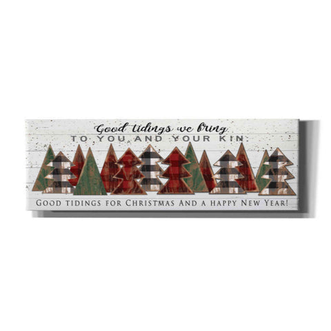 Image of 'Good Tidings Plaid Trees' by Cindy Jacobs, Canvas Wall Art