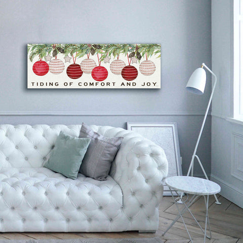 Image of 'Tidings of Comfort Ornaments' by Cindy Jacobs, Canvas Wall Art,60 x 20