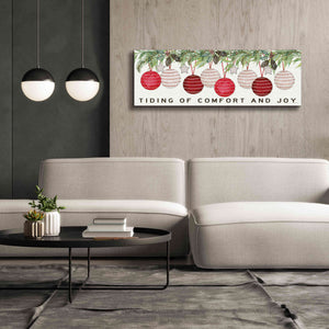 'Tidings of Comfort Ornaments' by Cindy Jacobs, Canvas Wall Art,60 x 20