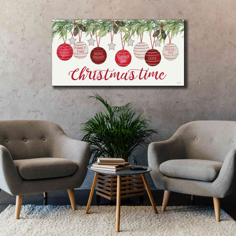 Image of 'Christmas Time Ornaments' by Cindy Jacobs, Canvas Wall Art,60 x 30