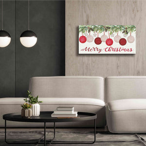 'Merry Christmas Ornaments' by Cindy Jacobs, Canvas Wall Art,40 x 20