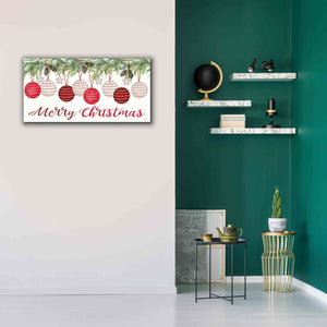 'Merry Christmas Ornaments' by Cindy Jacobs, Canvas Wall Art,40 x 20