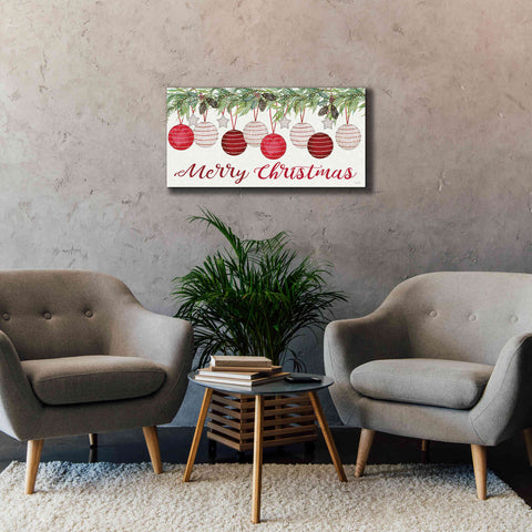 Image of 'Merry Christmas Ornaments' by Cindy Jacobs, Canvas Wall Art,40 x 20