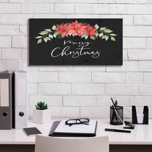 'Merry Christmas Simply' by Cindy Jacobs, Canvas Wall Art,24 x 12