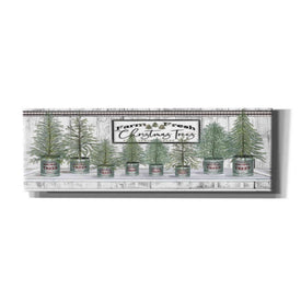 'Galvanized Pots White Christmas Trees I' by Cindy Jacobs, Canvas Wall Art