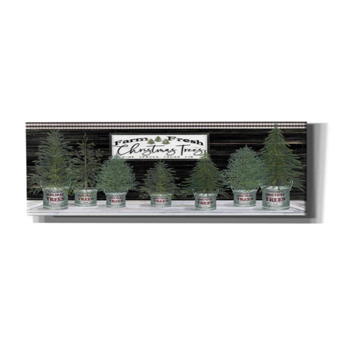 Image of 'Galvanized Pots Christmas Trees I' by Cindy Jacobs, Canvas Wall Art