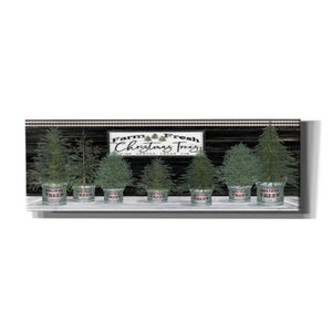 'Galvanized Pots Christmas Trees I' by Cindy Jacobs, Canvas Wall Art