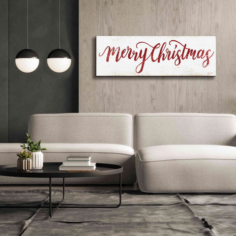 Image of 'Merry Christmas Cursive' by Cindy Jacobs, Canvas Wall Art,60 x 20