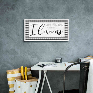 'I Love Us' by Cindy Jacobs, Canvas Wall Art,24 x 12