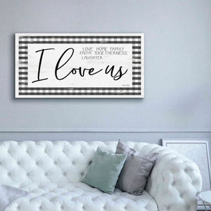 'I Love Us' by Cindy Jacobs, Canvas Wall Art,60 x 30