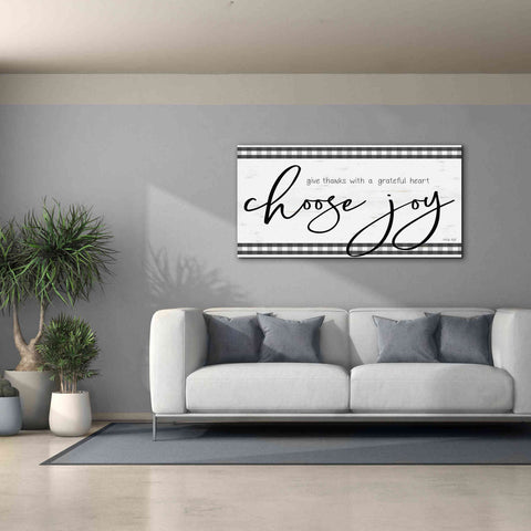 Image of 'Choose Joy Plaid' by Cindy Jacobs, Canvas Wall Art,60 x 30