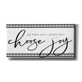 'Choose Joy Plaid' by Cindy Jacobs, Canvas Wall Art