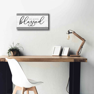 'Blessed and Grateful Plaid' by Cindy Jacobs, Canvas Wall Art,24 x 12