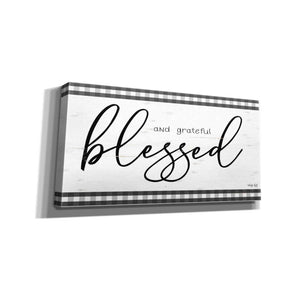 'Blessed and Grateful Plaid' by Cindy Jacobs, Canvas Wall Art