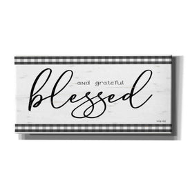 'Blessed and Grateful Plaid' by Cindy Jacobs, Canvas Wall Art