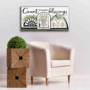 'Count Your Blessings' by Cindy Jacobs, Canvas Wall Art,40 x 20