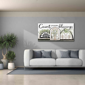 'Count Your Blessings' by Cindy Jacobs, Canvas Wall Art,60 x 30